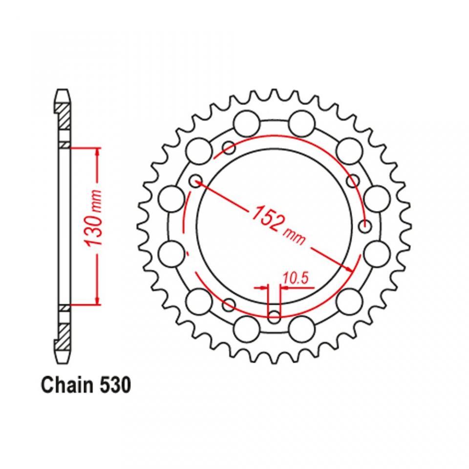 Couronne transmission Sifam pour moto Cagiva 900 Elefant 1990 à 1996 46 dts P530