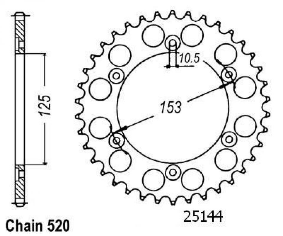 Couronne de transmission pour Honda XR R