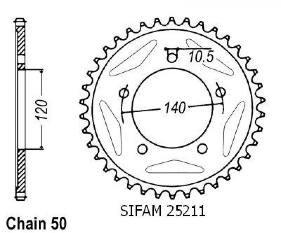 Couronne de transmission Sifam pour Moto Neuf