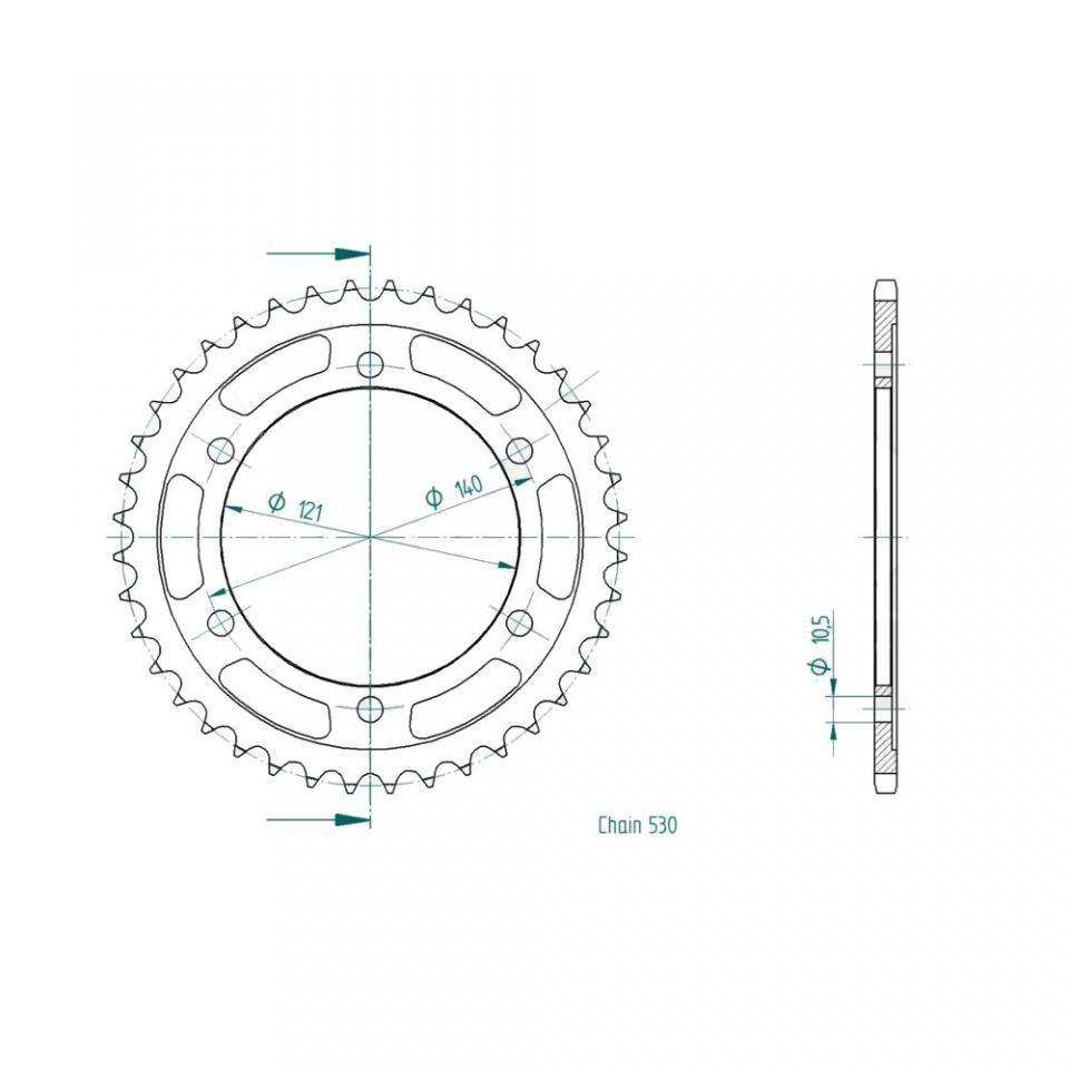 Couronne de transmission Sifam pour Moto Cagiva 1000 Raptor V-Raptor 2000 à 2006 Neuf