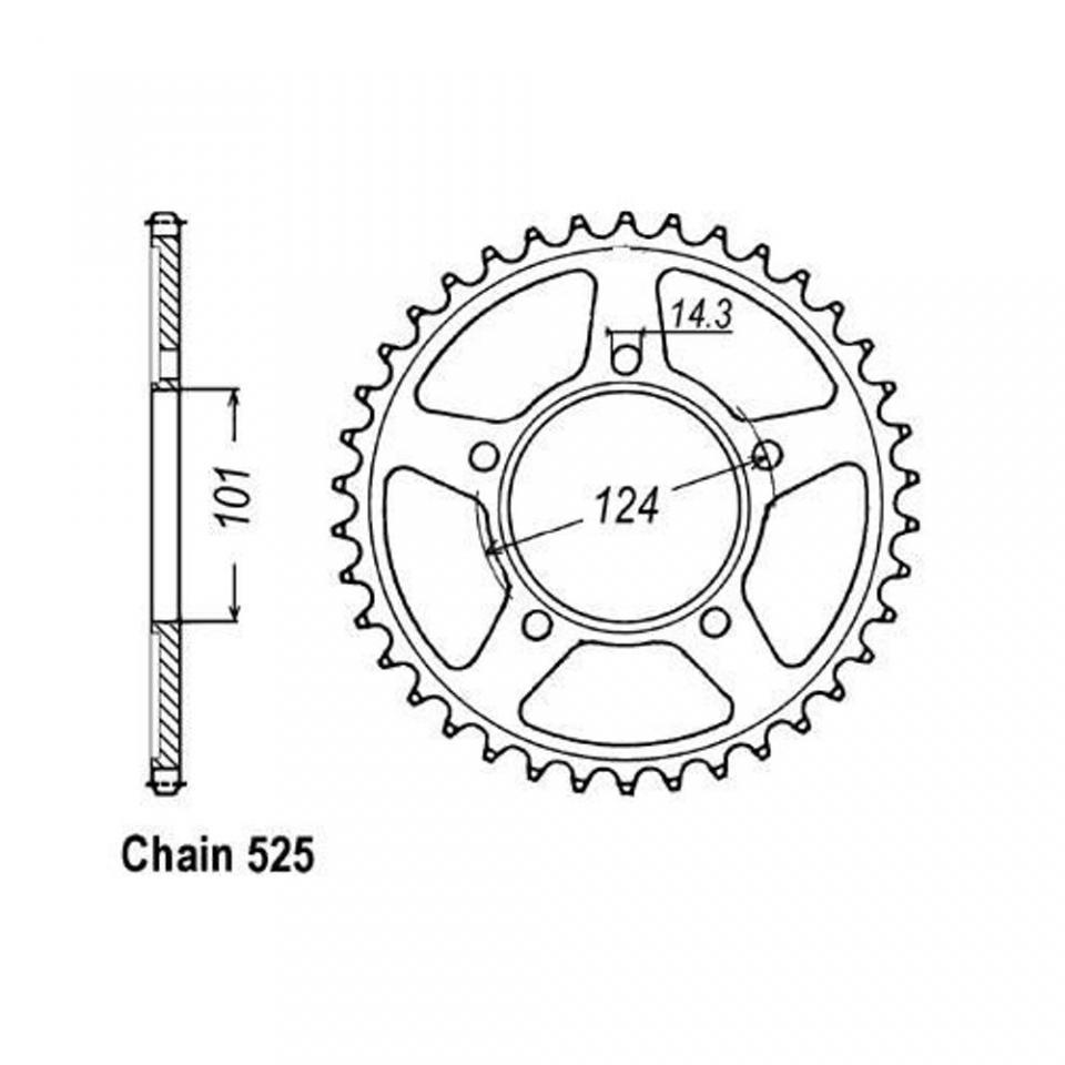 Couronne transmission Sifam pour moto KTM 1190 RC8 2008 à 2015 38 dts P525 Neuf