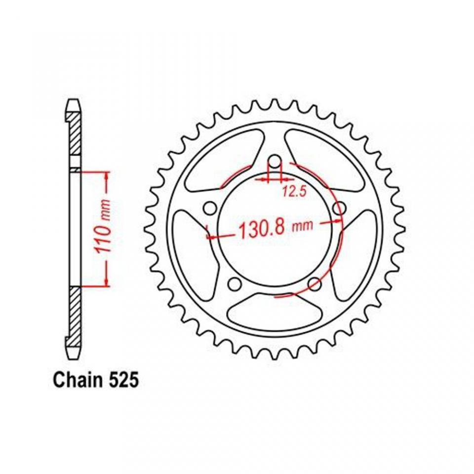 Couronne de transmission Esjot pour moto BMW 1000 S Rr 2009 à 2018 44 dts P525