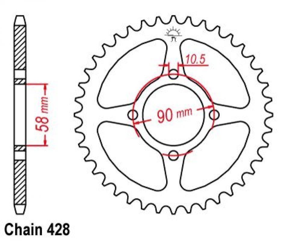 Couronne de transmission pour  