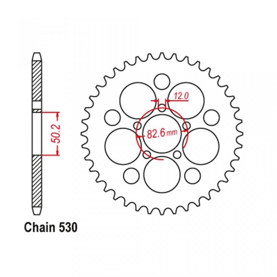 Couronne transmission Sifam pour moto Harley Davidson 883 Sportster 1987 à 1994