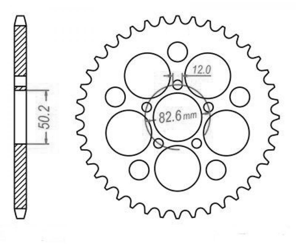 Couronne transmission Sifam pour moto Harley Davidson 883 Sportster 1987 à 1994