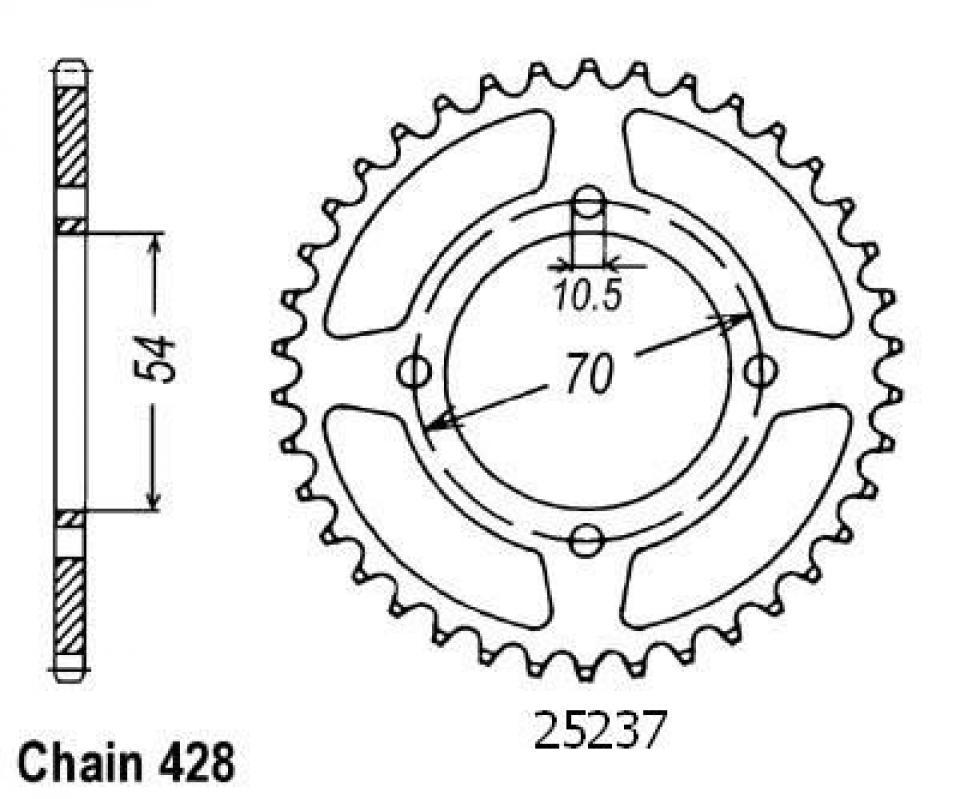 Couronne de transmission pour Honda Cbr R