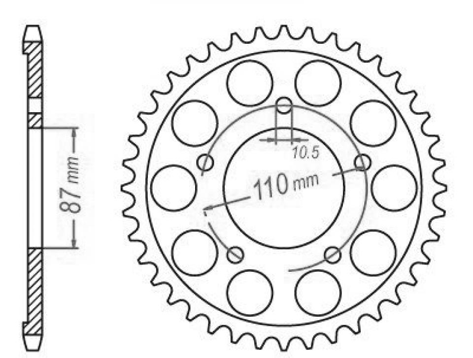 Couronne de transmission Esjot pour Moto Suzuki 650 Sv S 1999 à 2009 44 dents pas 525 Neuf