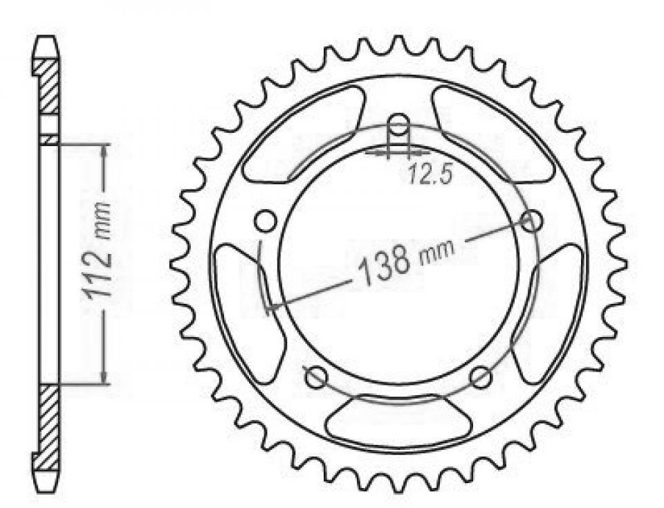 Couronne de transmission Esjot pour Moto Honda 1100 Cmx Rebel 2021 à 2023 Neuf