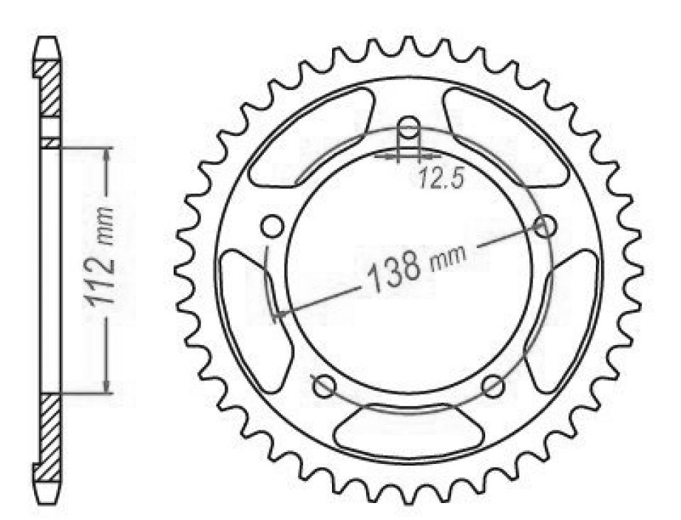 Couronne de transmission Esjot pour Moto Honda 1100 Cmx Rebel 2021 à 2023 Neuf