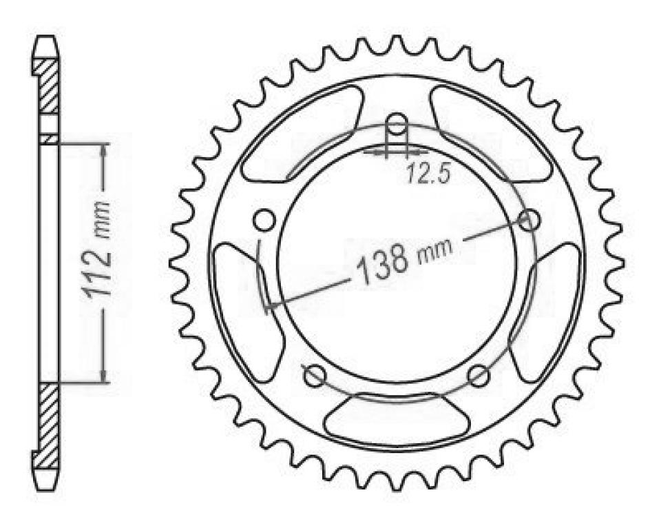 Couronne de transmission Esjot pour Moto Honda 600 CBR F 2011 à 2013 Neuf