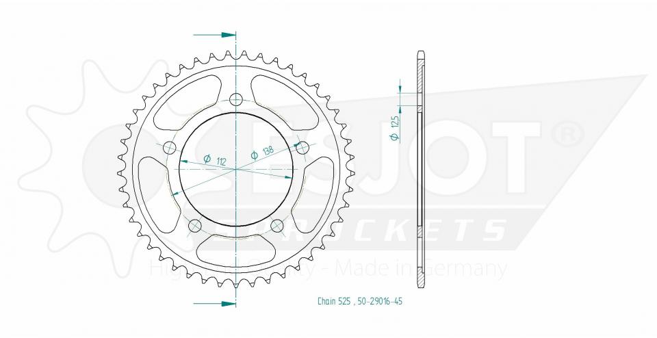 Couronne de transmission pour Honda Cb R