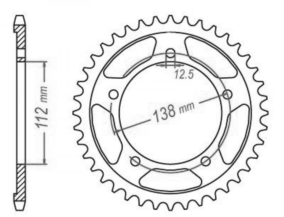 Couronne de transmission Esjot pour Moto Honda 650 Cb R 2019 à 2022 Neuf
