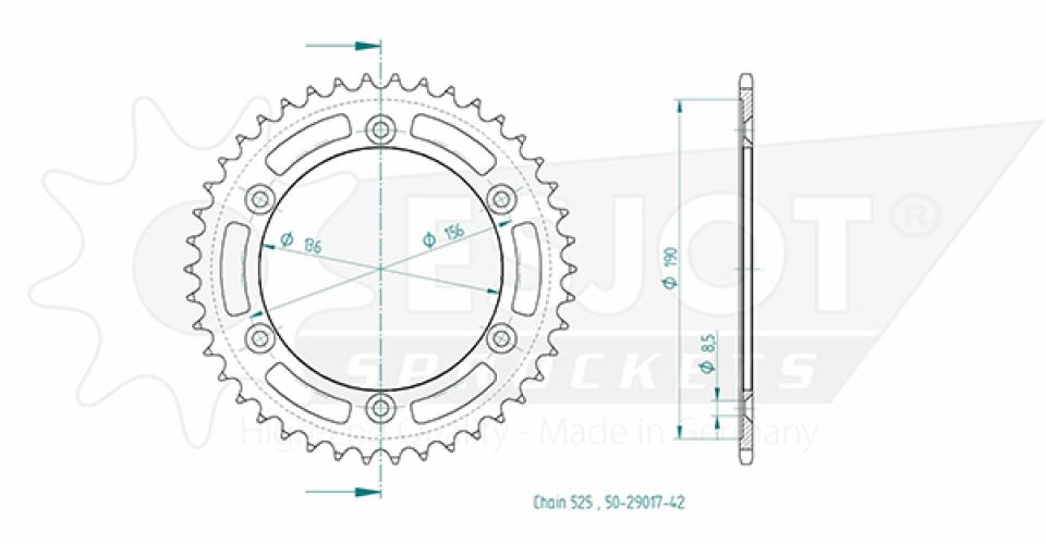 Couronne de transmission Esjot pour Moto Neuf