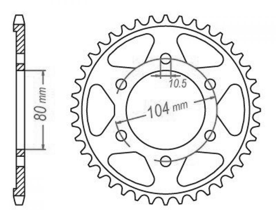 Couronne de transmission Esjot pour Moto Kawasaki 1000 Z 2003 à 2016 Neuf