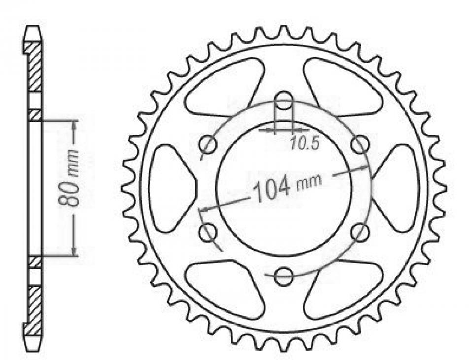 Couronne de transmission Esjot pour Moto Kawasaki 1000 Z 2003 à 2016 Neuf