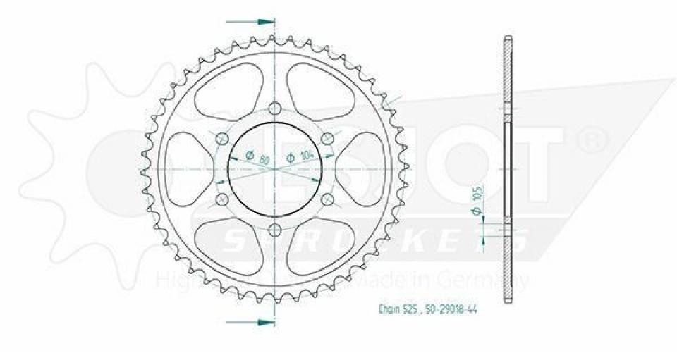 Couronne de transmission Esjot pour Moto Kawasaki 1000 Z H2 2017 à 2022 Neuf