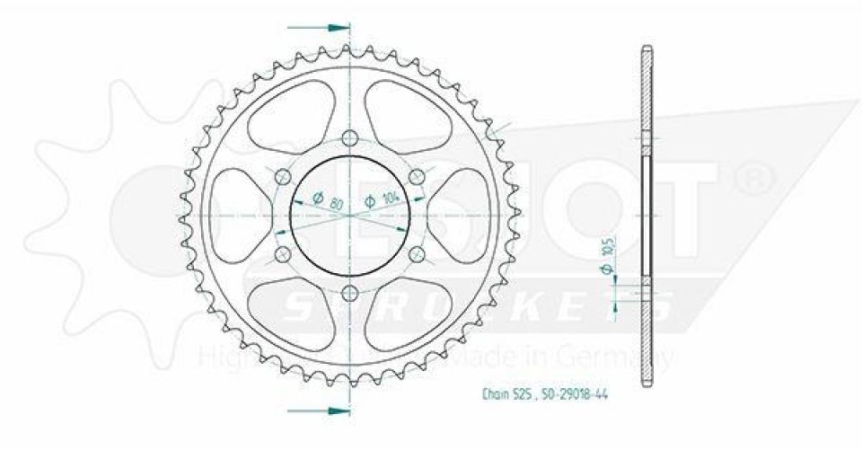 Couronne de transmission Esjot pour Moto Kawasaki 750 Zx-7 R Ninja 1996 à 2002 Neuf