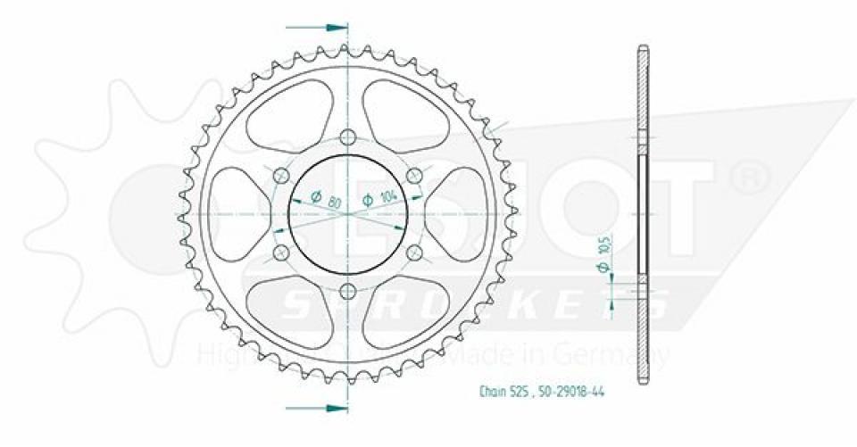 Couronne de transmission pour Kawasaki Z Abs A2 Euro4