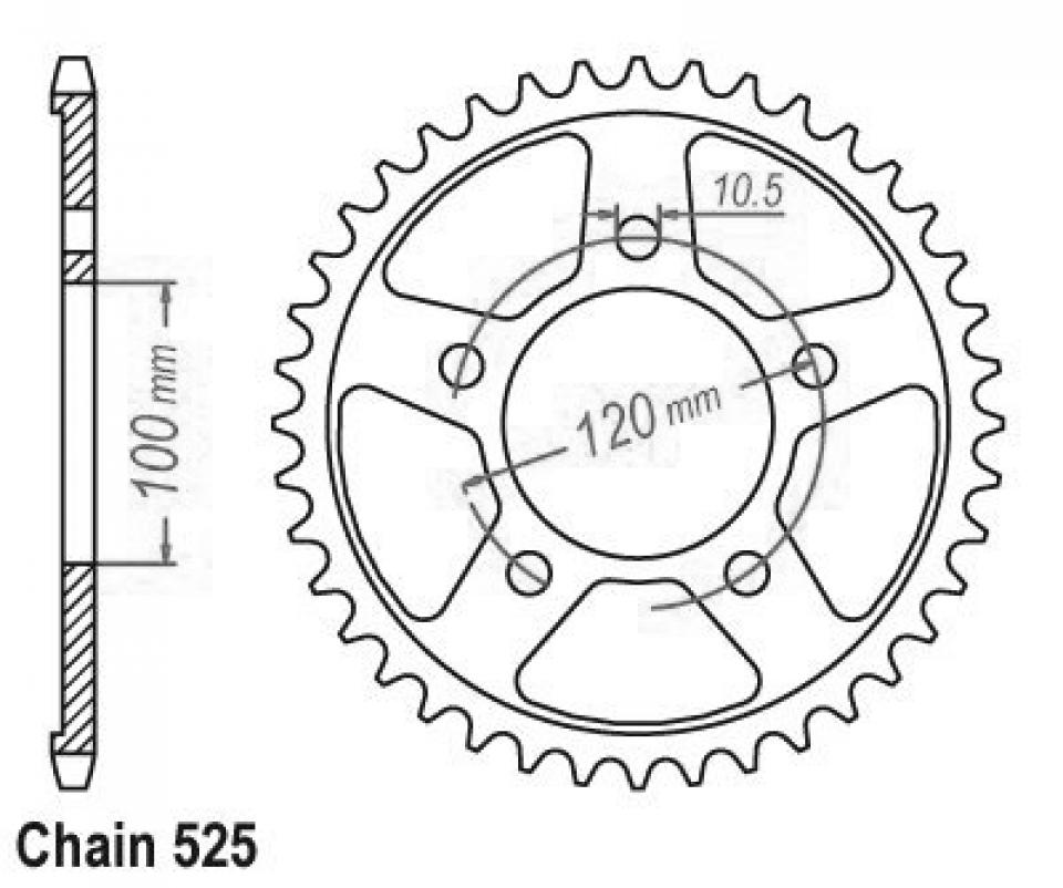 Couronne transmission Esjot pour moto Aprilia 1000 SL Falco 2000 à 2006 41 dts