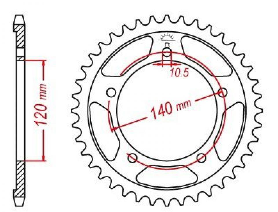 Couronne de transmission Esjot pour Moto Triumph 800 Bonneville 2001 à 2005 Neuf