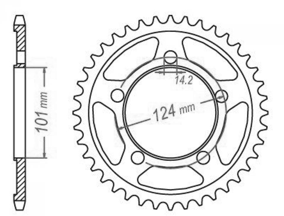 Couronne de transmission Esjot pour moto KTM 990 Supermoto 2008 à 2010 41 dents