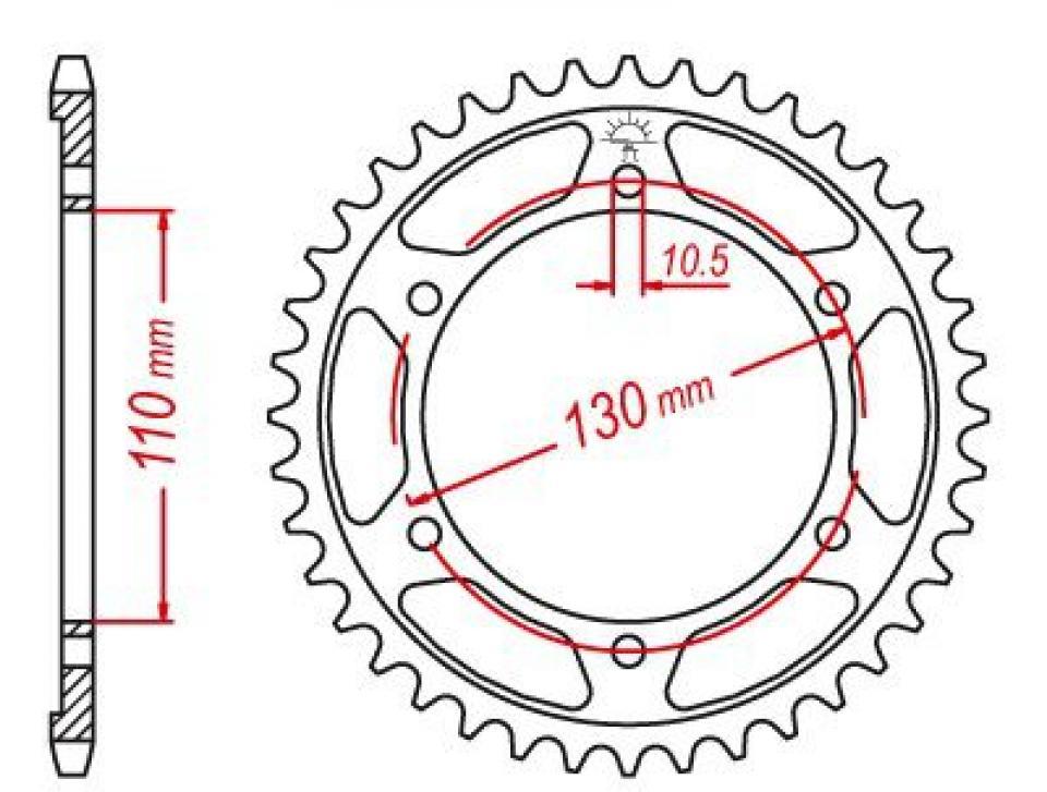 Couronne de transmission Esjot pour Moto Suzuki 950 GSX-S 2021 à 2023 Neuf