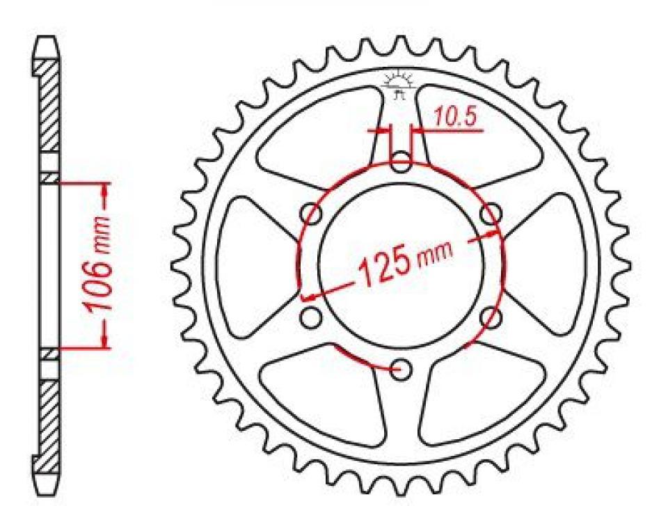 Couronne de transmission pour Triumph Daytona