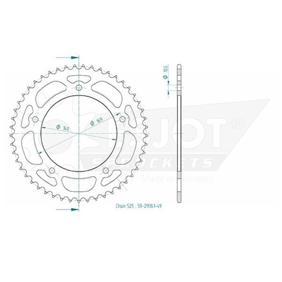 Couronne de transmission pour INDIAN FTR