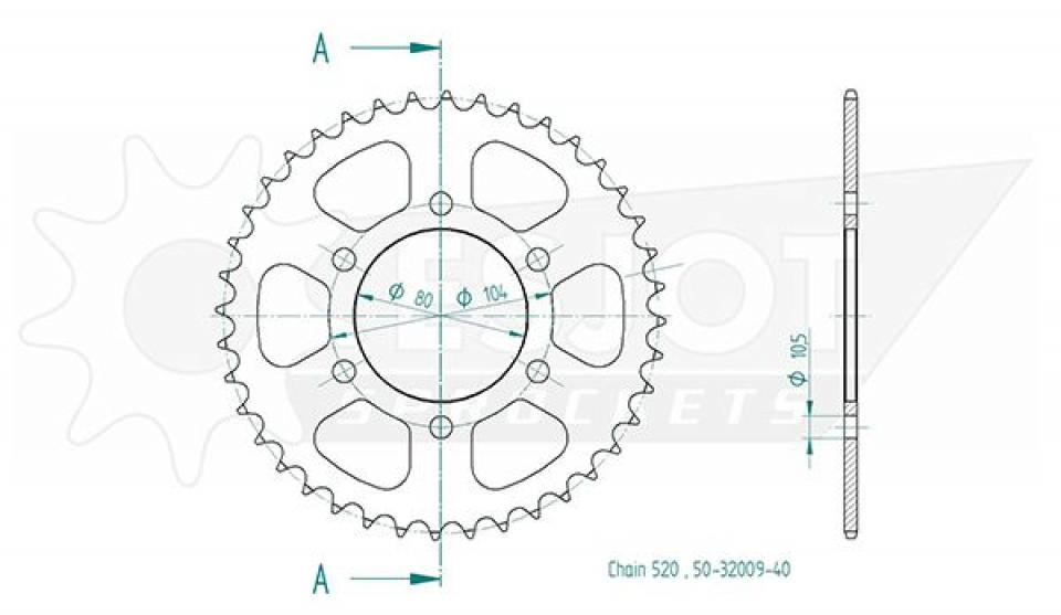 Couronne de transmission pour Kawasaki Z ABS