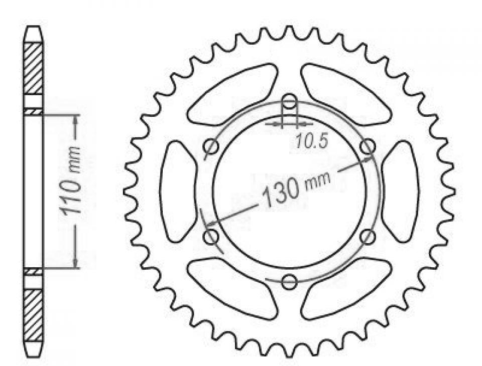 Couronne de transmission Esjot pour Moto Kawasaki 250 Z Sl 2015 Neuf