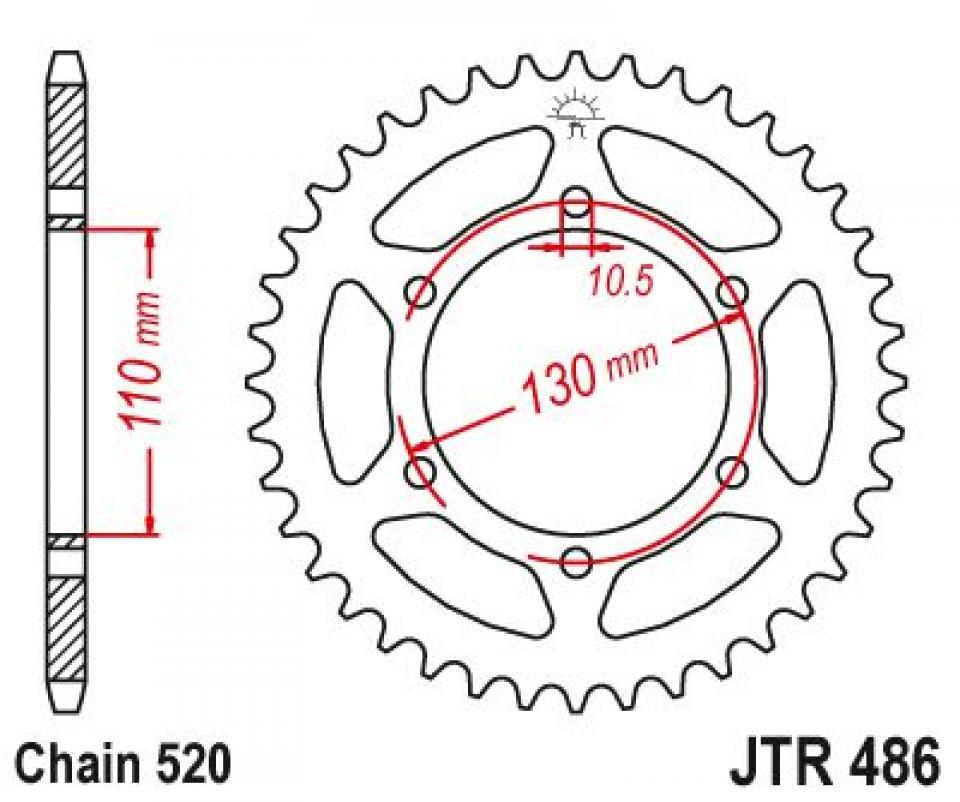 Couronne de transmission Esjot pour Moto Yamaha 320 MT-03 2016 à 2023 Neuf