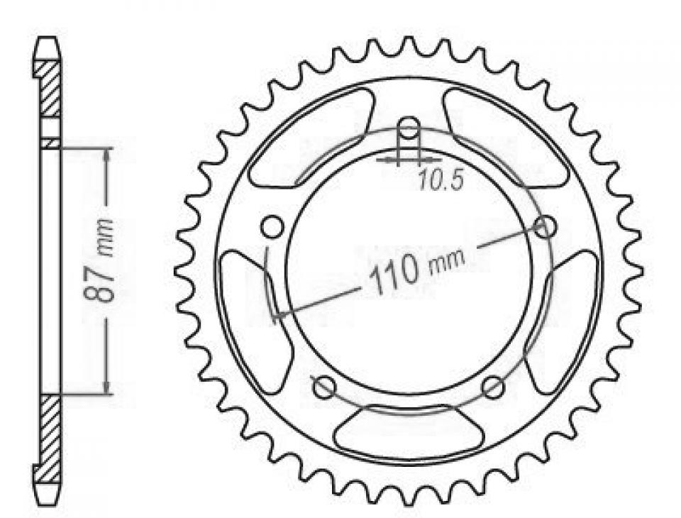 Couronne de transmission Esjot pour Moto Suzuki 500 GS 2001 à 2007 Neuf