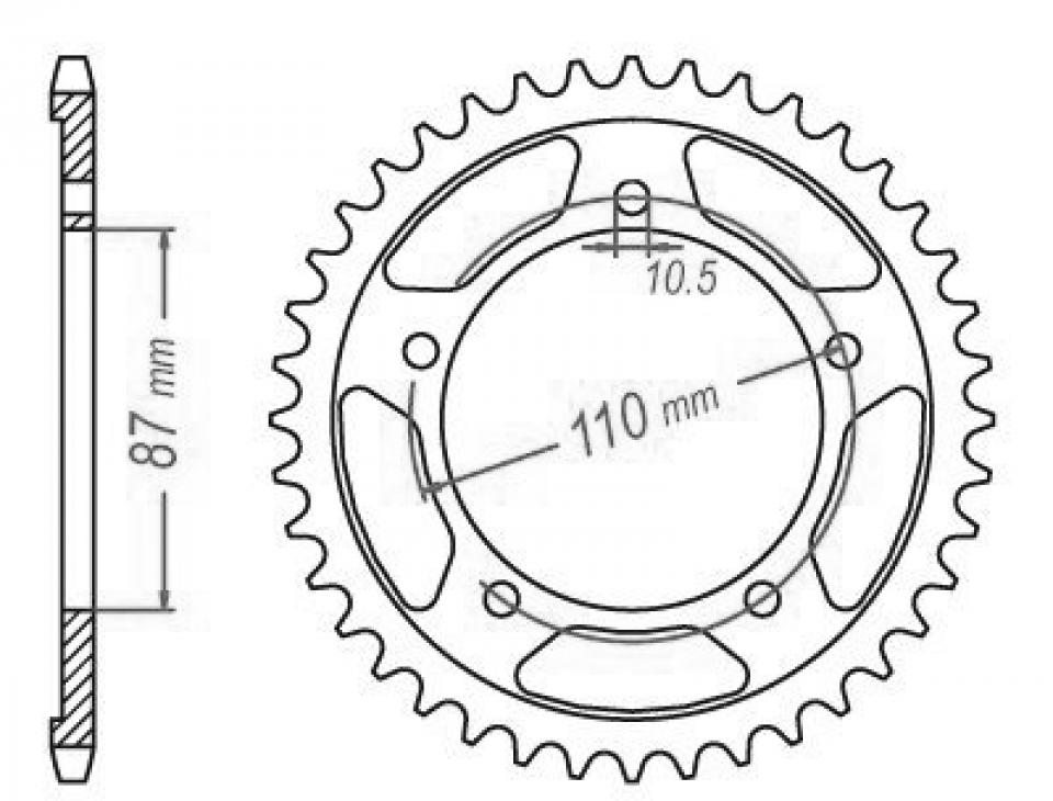 Couronne de transmission Esjot pour Moto Suzuki 500 GS 2001 à 2007 Neuf
