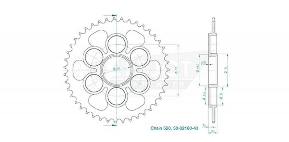 Couronne de transmission pour Ducati Supersport S