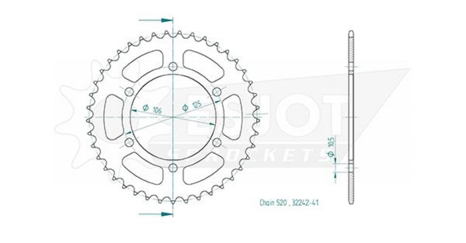 Couronne de transmission pour Triumph Street Twin