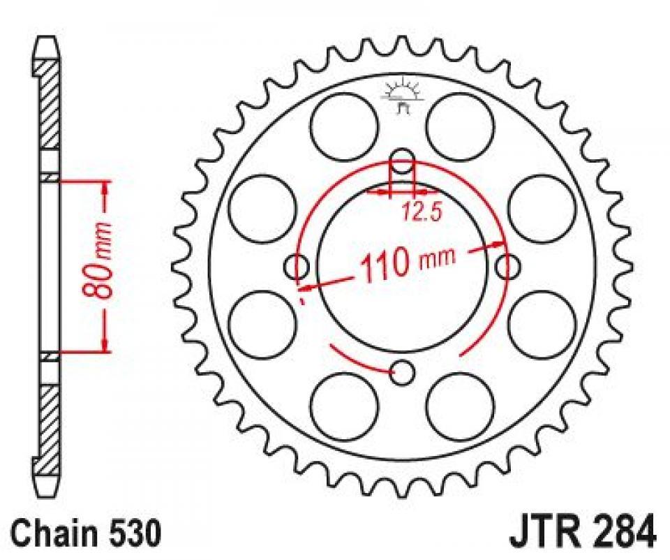 Couronne de transmission Esjot pour Moto Honda 750 Cb K1 K2 K3 1971 à 1973 Neuf