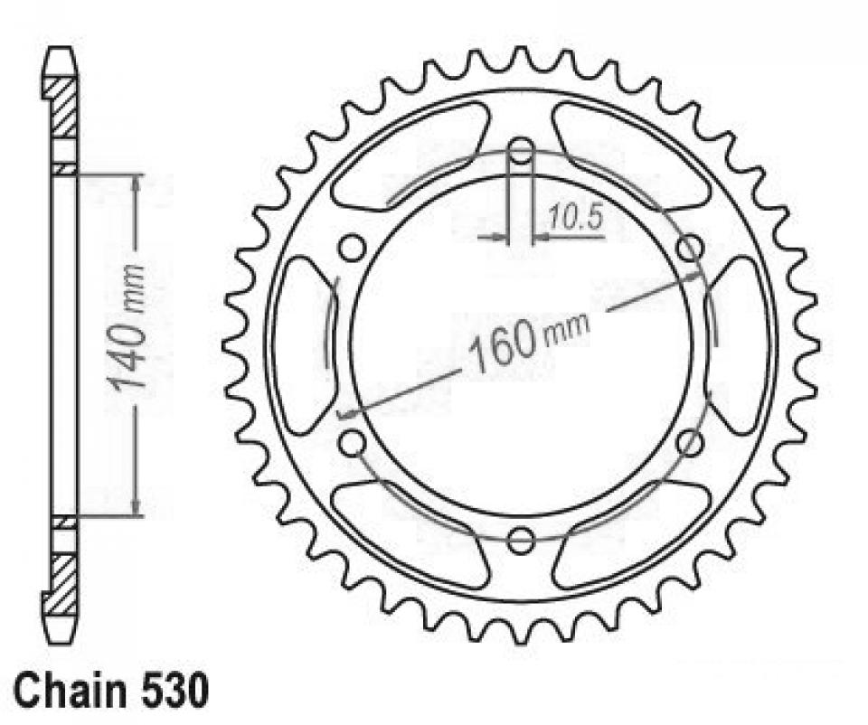 Couronne de transmission Esjot pour Moto Kawasaki 1100 ZRX 1997 à 2003 Neuf