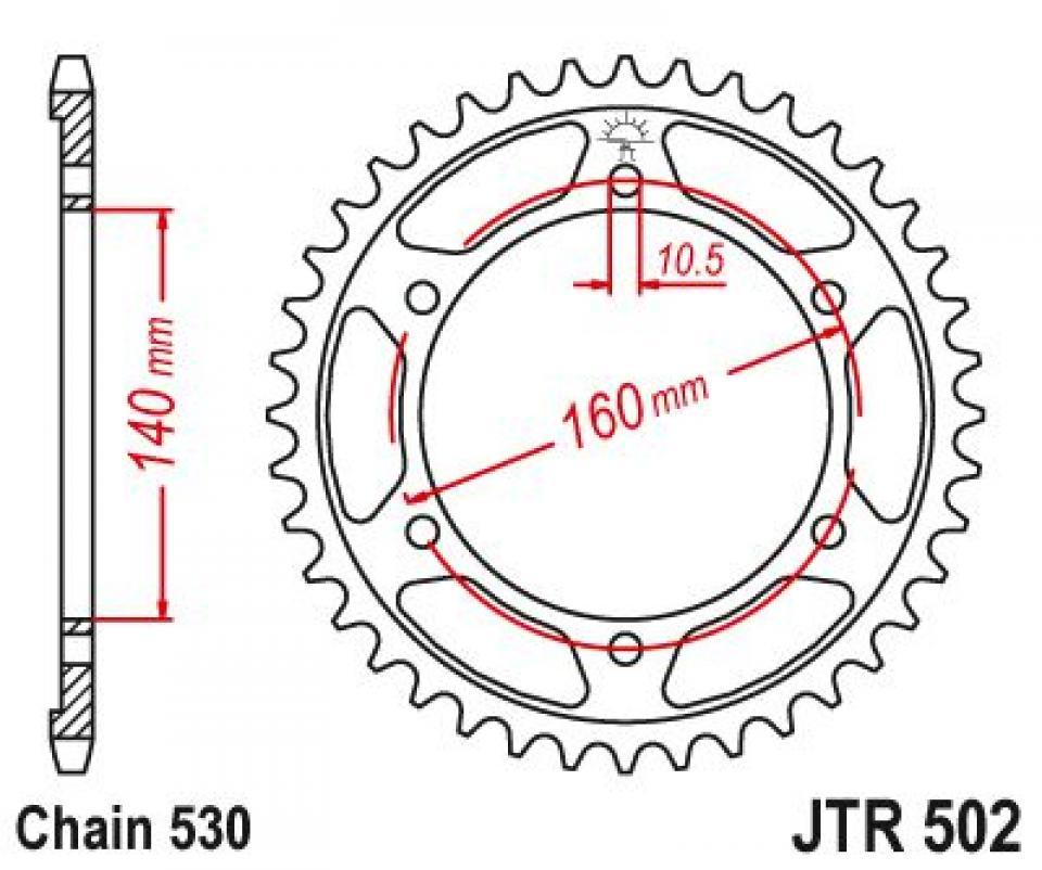 Couronne de transmission Esjot pour Moto Kawasaki 900 GPZ R Ninja 1990 à 1996 Neuf