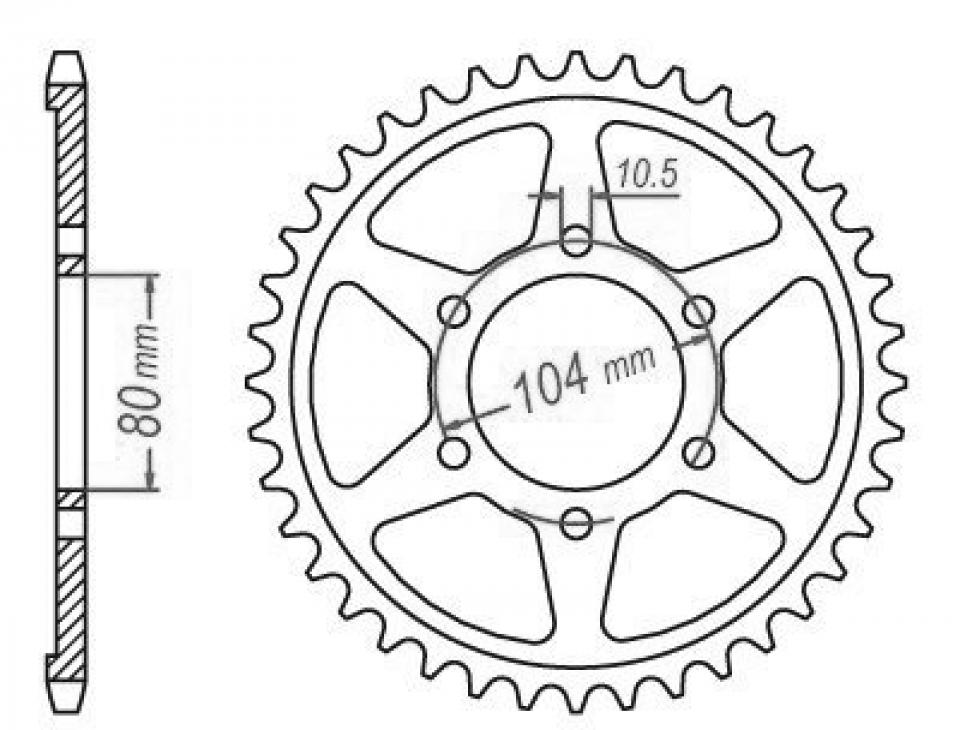 Couronne de transmission Esjot pour Moto Kawasaki 900 Zx-9 R Ninja 1998 à 2001 Neuf