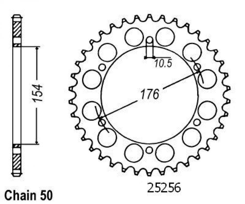 Couronne de transmission Esjot pour Moto Honda 750 VFR F 1990 à 1997 Neuf