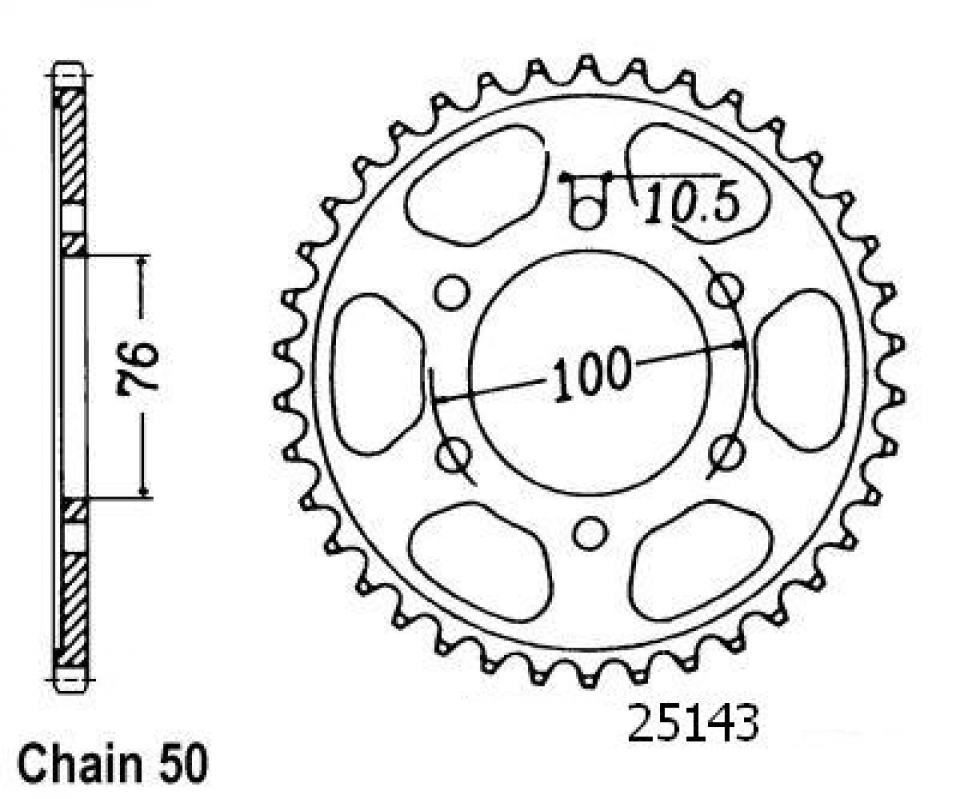 Couronne de transmission Esjot pour Moto Suzuki 1100 Gsx-R W 1995 à 1998 44 dents pas 530 Neuf