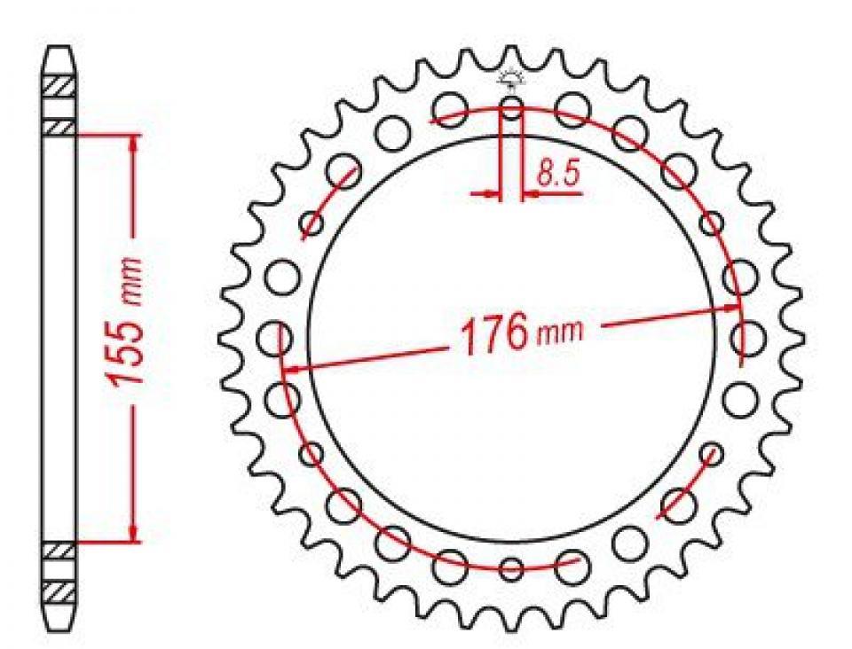 Couronne de transmission Esjot pour Moto Triumph 955 Sprint I Rs 2003 à 2005 Neuf