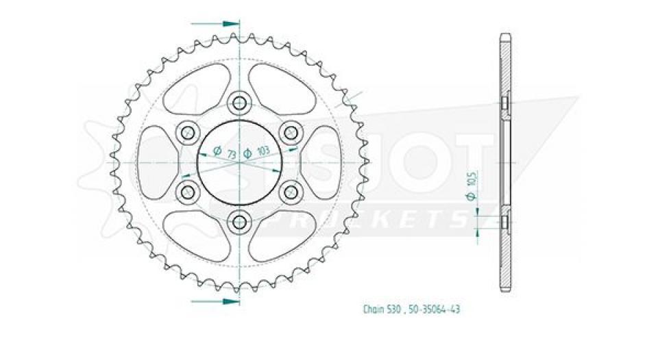 Couronne de transmission pour Ducati Multistrada Enduro S