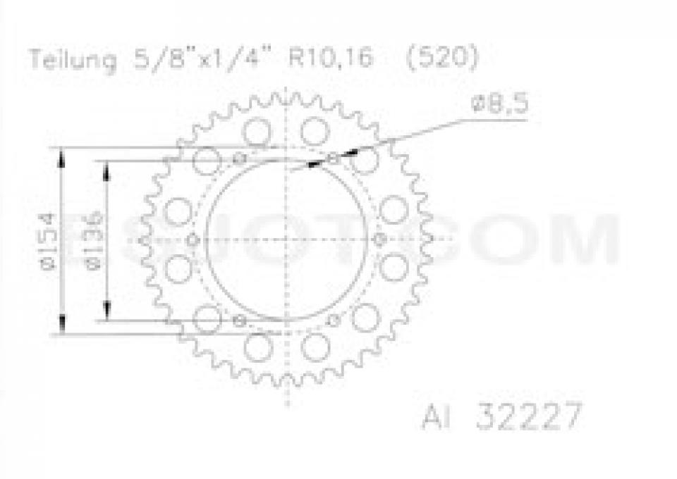 Couronne transmission Esjot pour moto BMW 650 G X-Challenge 2007 à 2010 47 dts P520