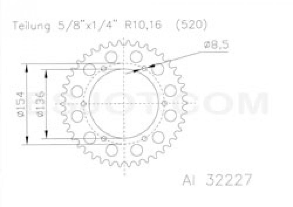 Couronne transmission Esjot pour moto BMW 650 G X-Challenge 2007 à 2010 47 dts P520