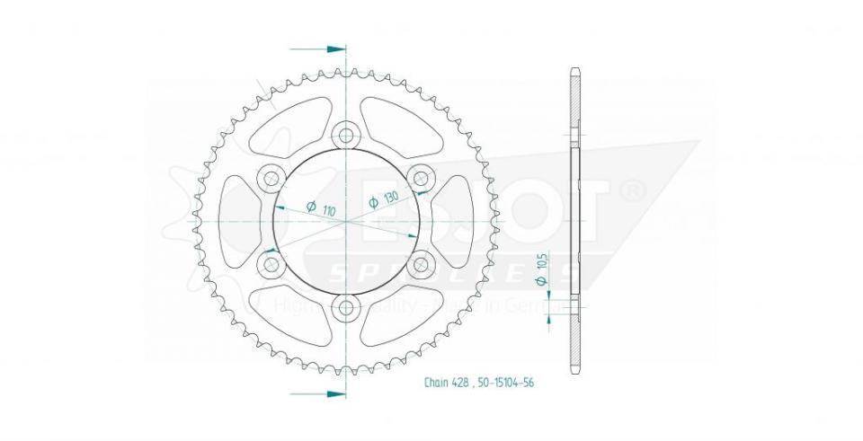 Couronne de transmission pour Kawasaki Z