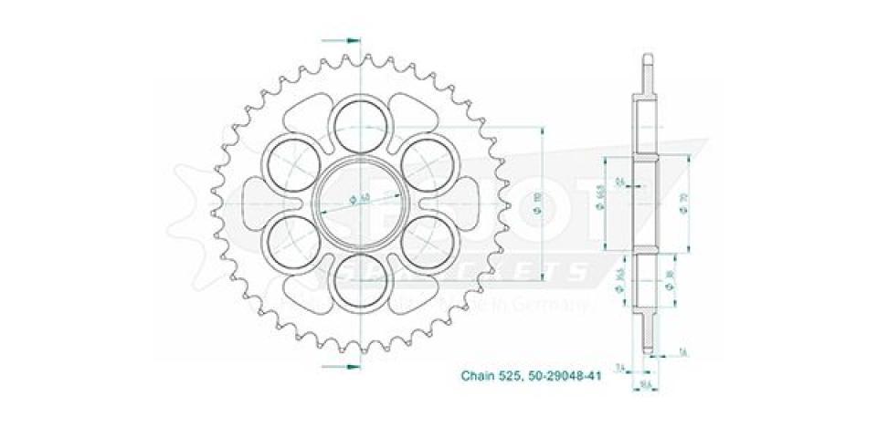 Couronne de transmission Esjot pour Moto Ducati 1000 Panigale V4 S 2018 à 2020 Neuf