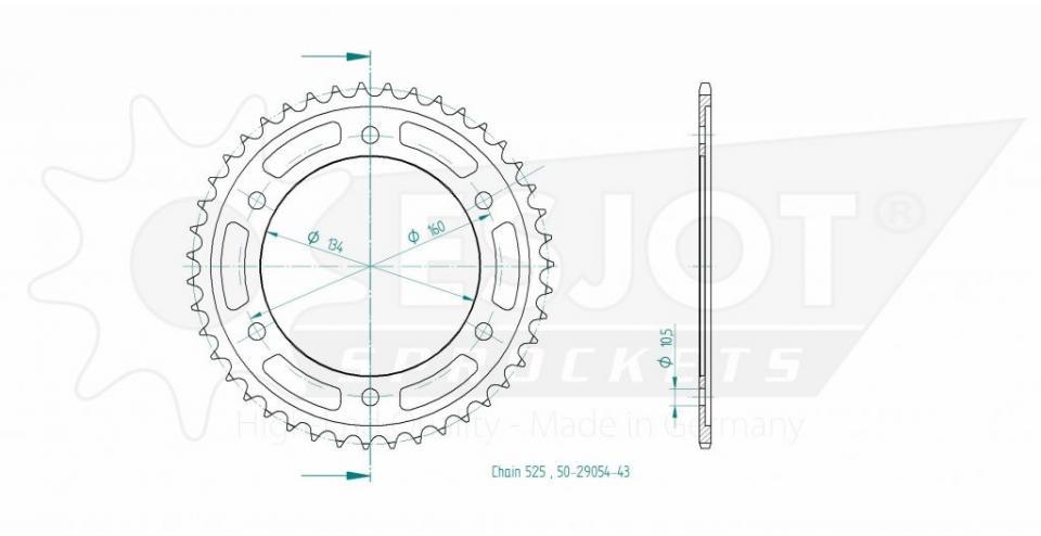 Couronne de transmission pour Honda Cbr Rr Fireblade Abs
