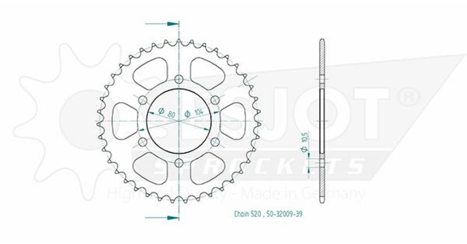 Couronne de transmission pour Kawasaki Zx-10 R Ninja