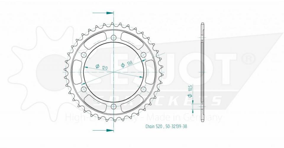 Couronne de transmission pour Honda Cbr R